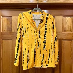 Gold & black tunic top